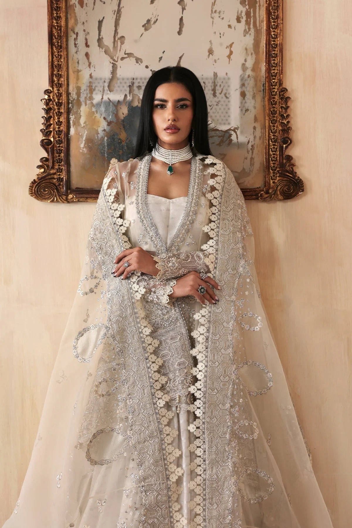 Jahanara By Zarposh Embroidered Hand Embellished Organza Festive'25 Unstitched 3 Piece