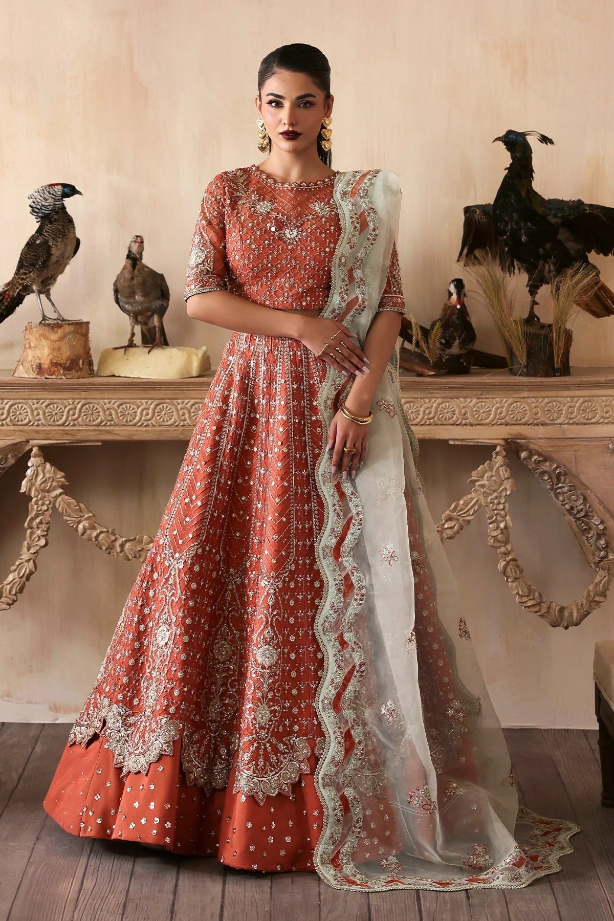 Jahanara By Zarposh Embroidered Hand Embellished Organza Festive'25 Unstitched 3 Piece