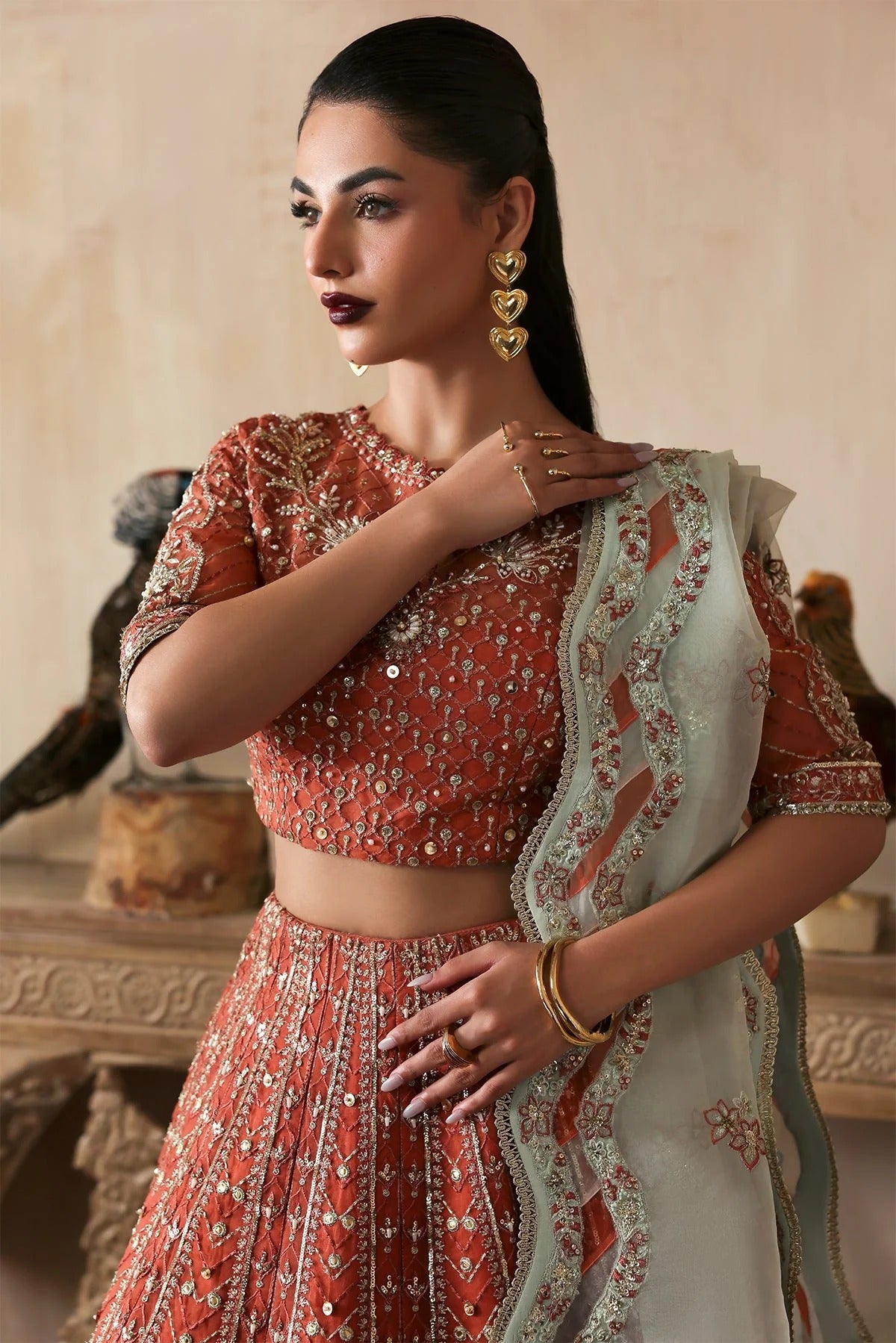 Jahanara By Zarposh Embroidered Hand Embellished Organza Festive'25 Unstitched 3 Piece