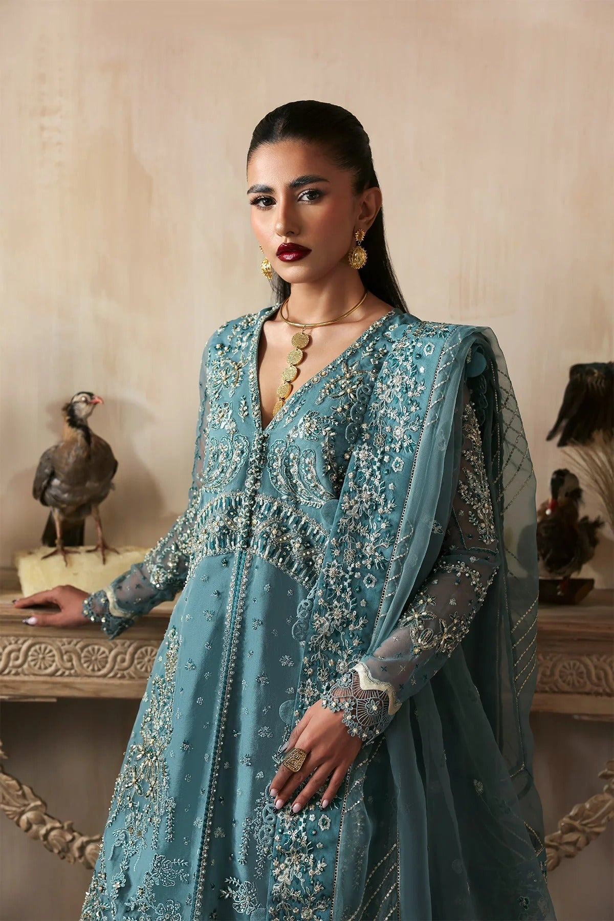 Jahanara By Zarposh Embroidered Hand Embellished Organza Festive'25 Unstitched 3 Piece