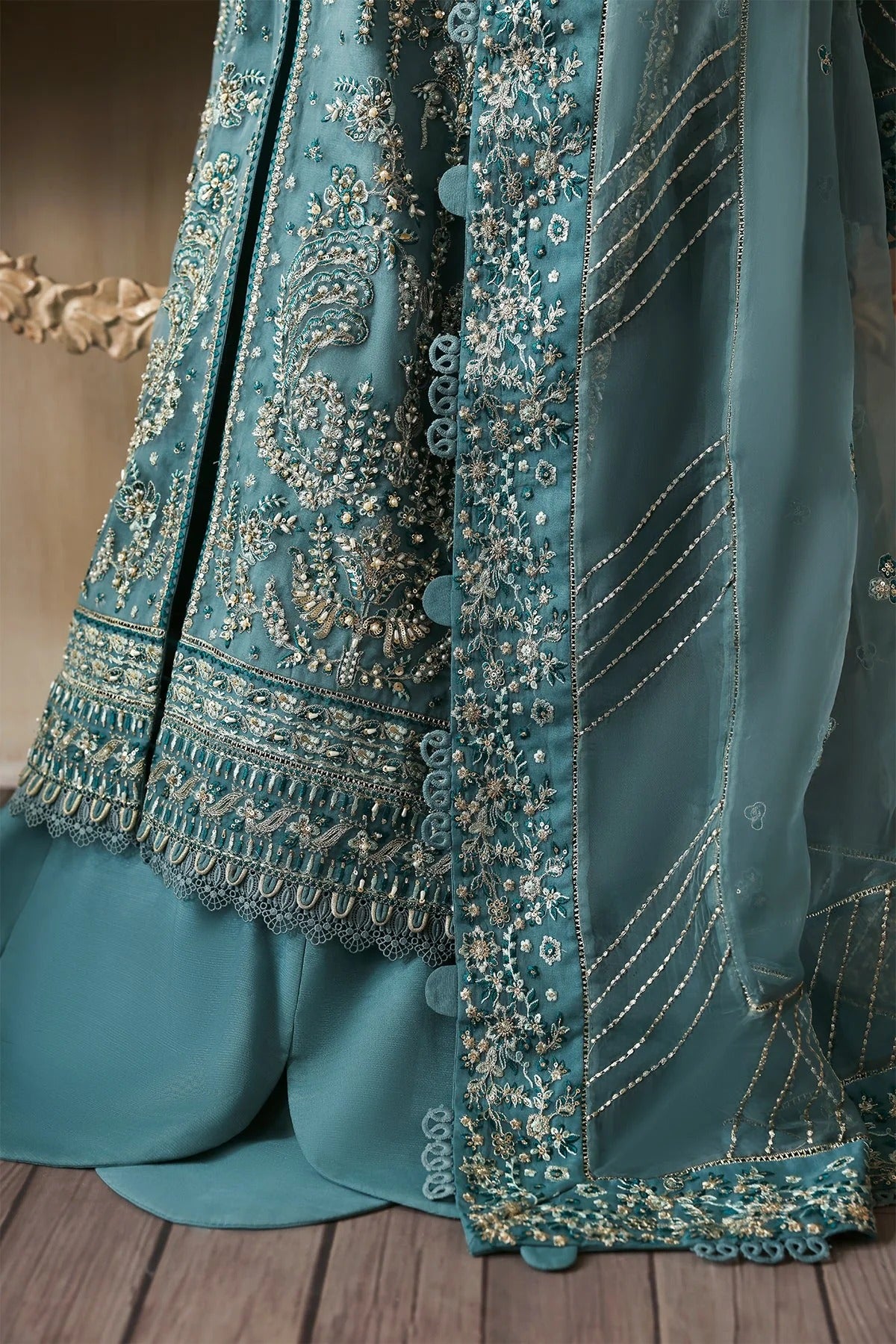 Jahanara By Zarposh Embroidered Hand Embellished Organza Festive'25 Unstitched 3 Piece