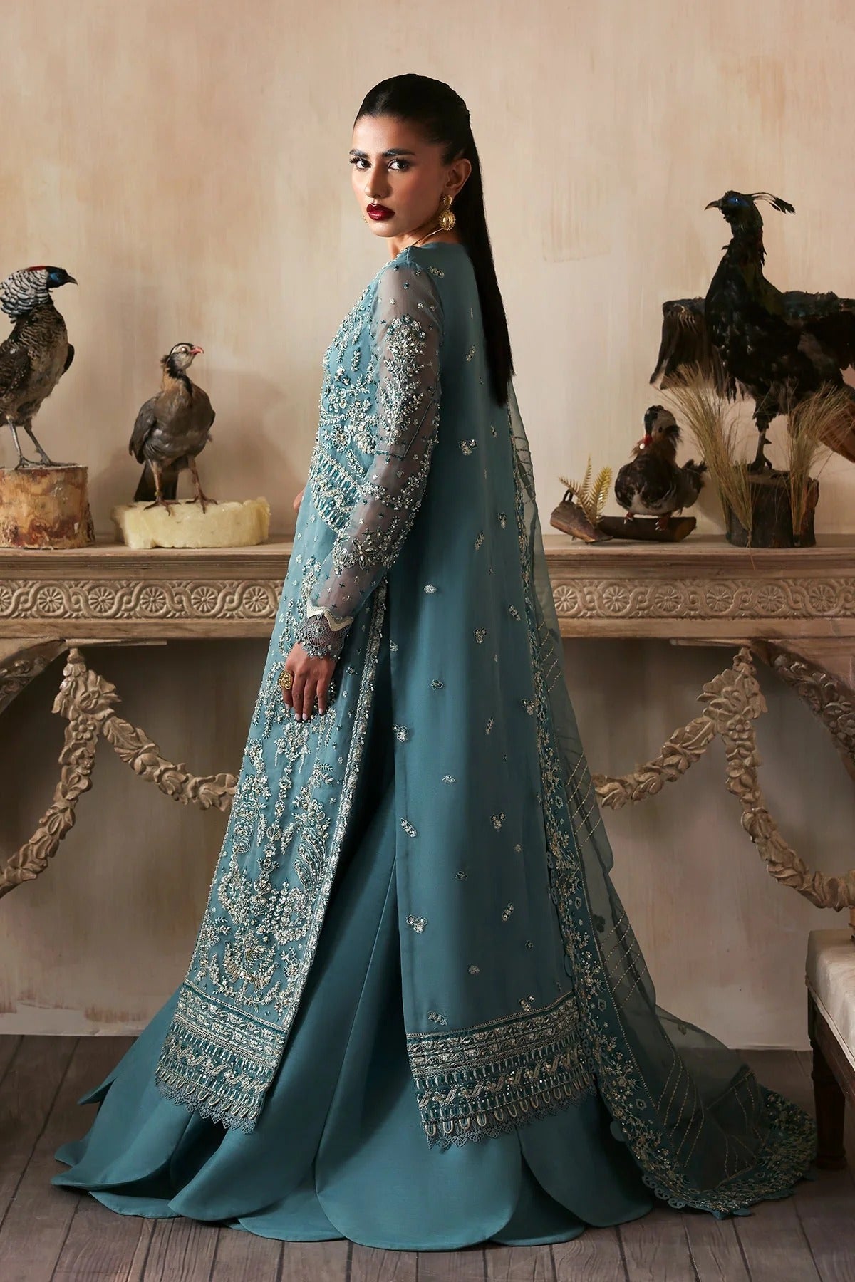 Jahanara By Zarposh Embroidered Hand Embellished Organza Festive'25 Unstitched 3 Piece