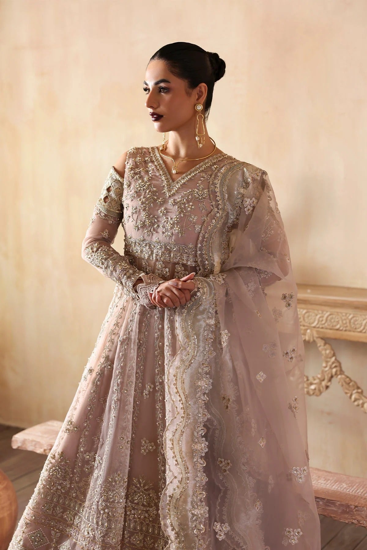 Jahanara By Zarposh Embroidered Hand Embellished Organza Festive'25 Unstitched 3 Piece