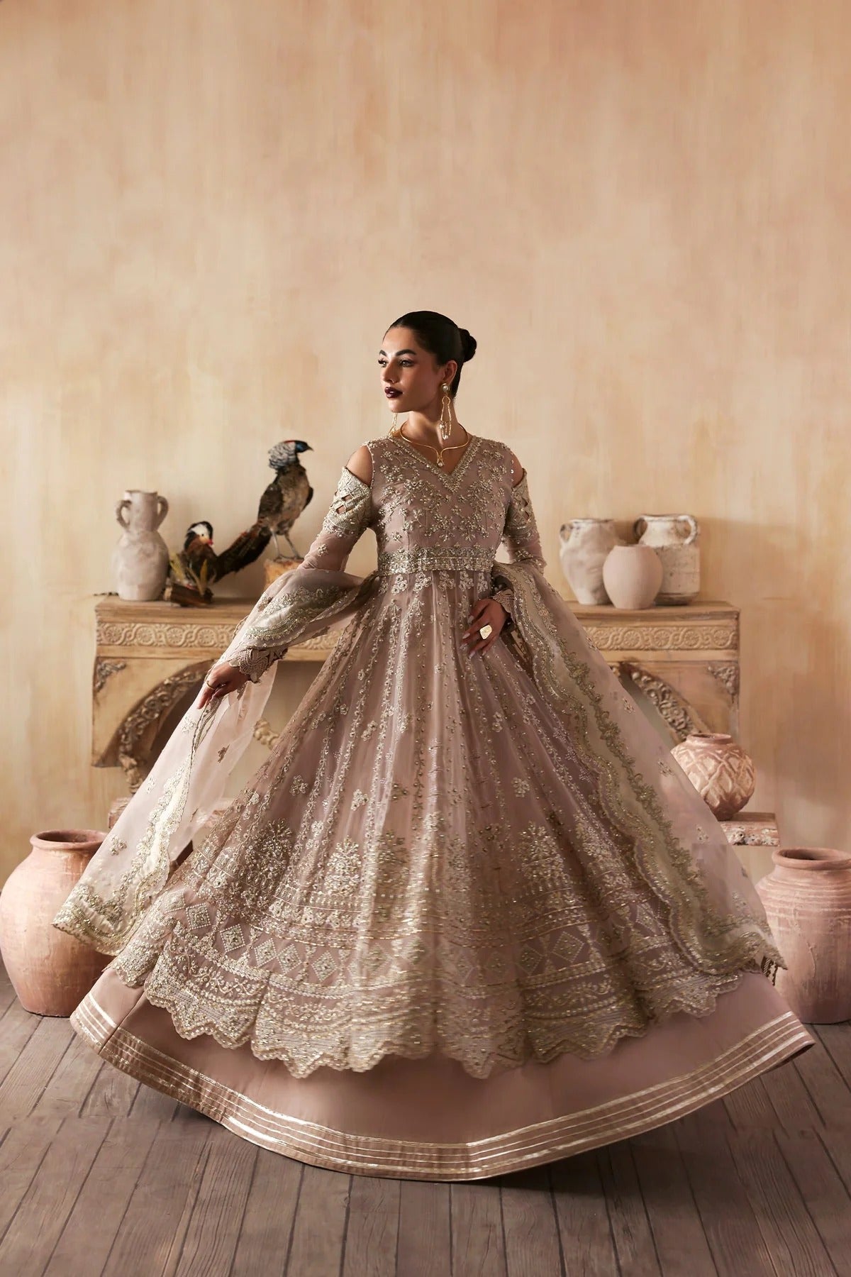 Jahanara By Zarposh Embroidered Hand Embellished Organza Festive'25 Unstitched 3 Piece