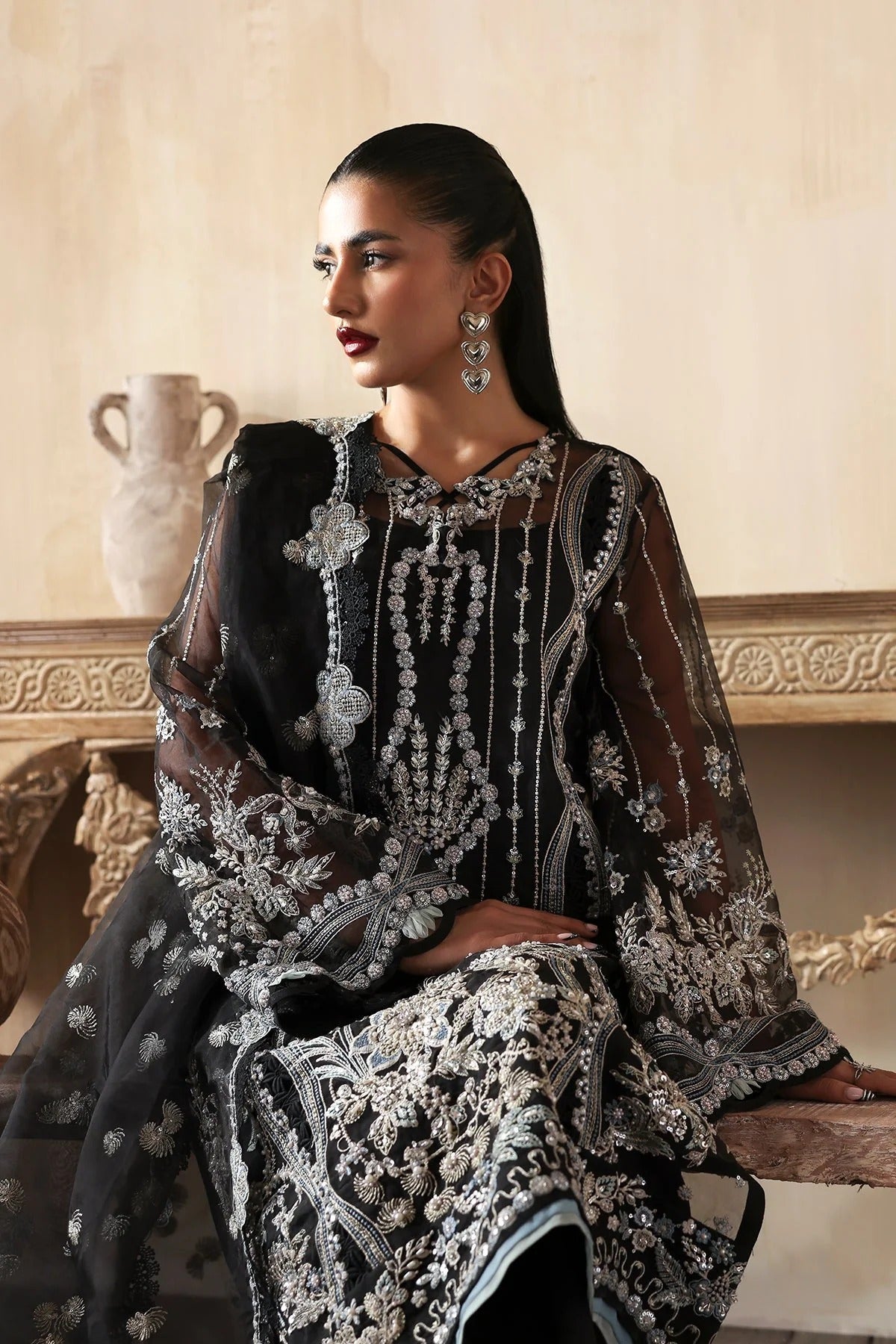 Jahanara By Zarposh Embroidered Hand Embellished Organza Festive'25 Unstitched 3 Piece