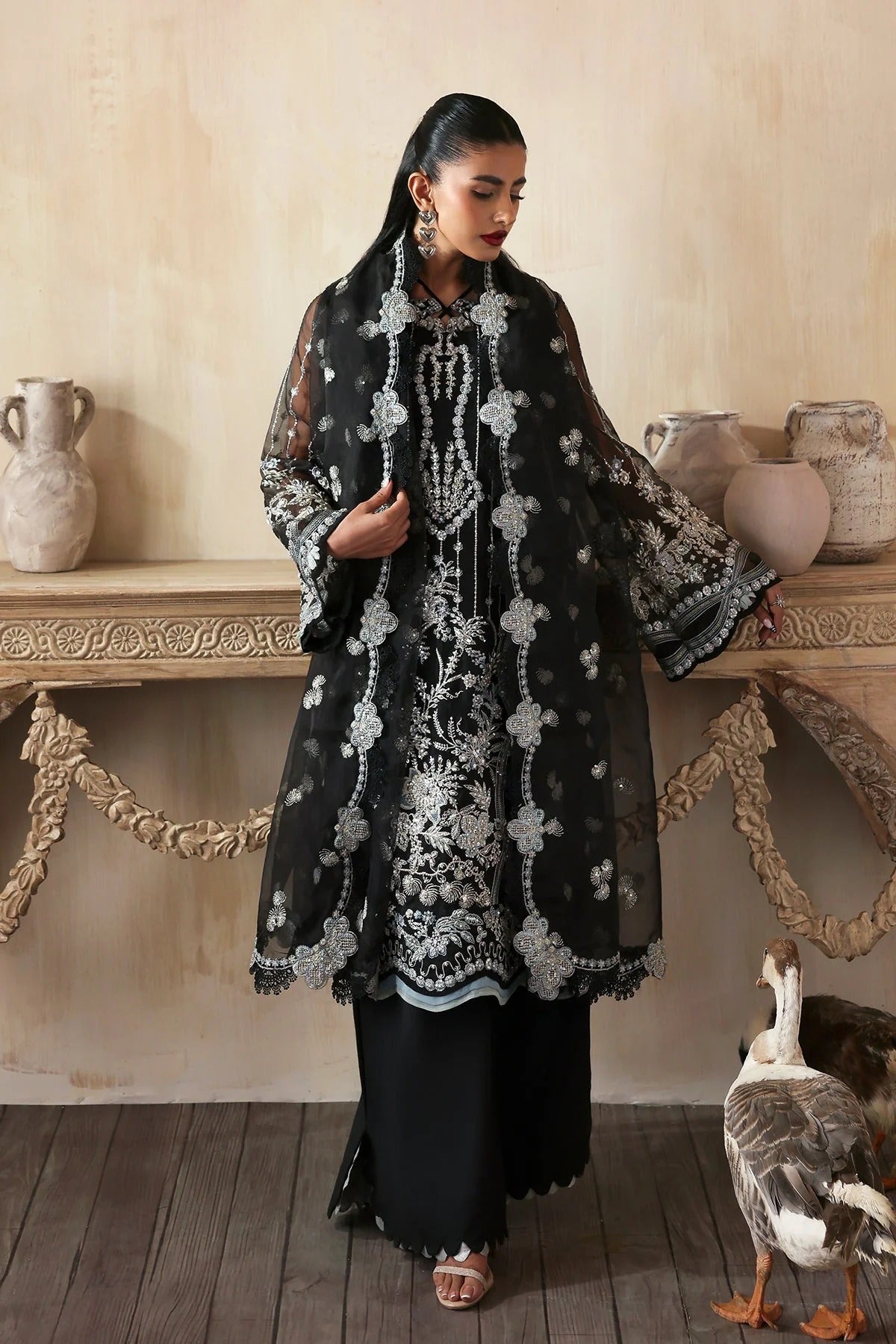 Jahanara By Zarposh Embroidered Hand Embellished Organza Festive'25 Unstitched 3 Piece