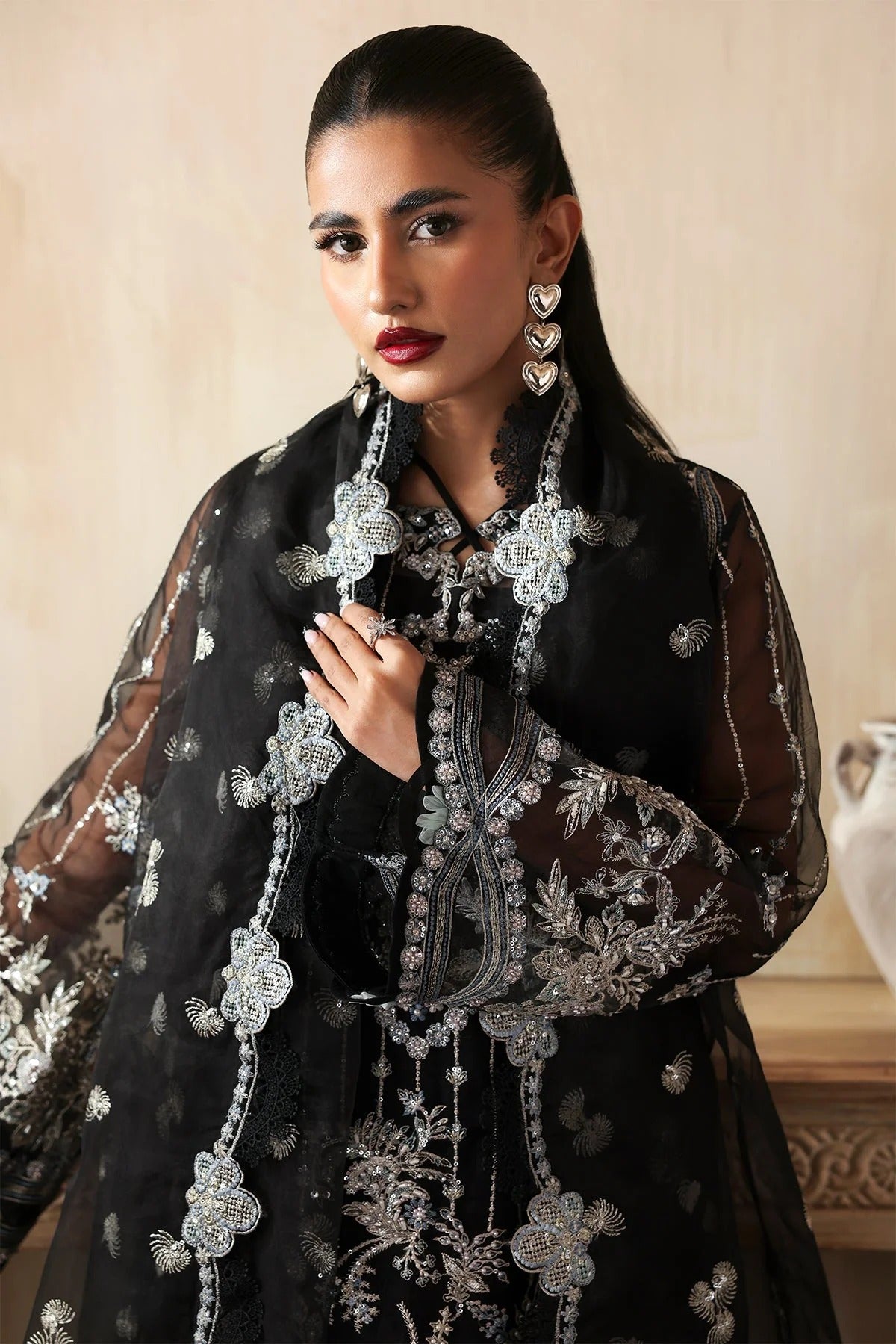 Jahanara By Zarposh Embroidered Hand Embellished Organza Festive'25 Unstitched 3 Piece