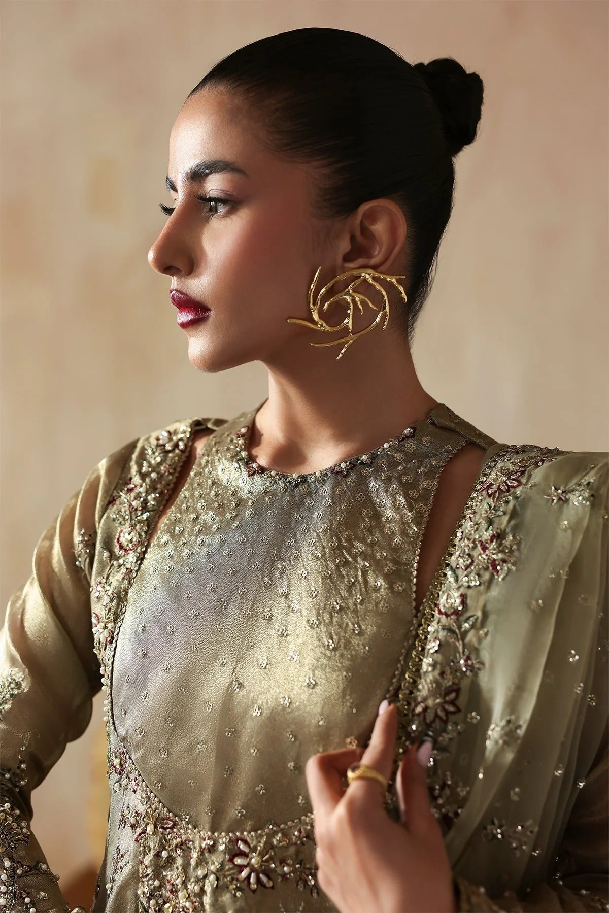 Jahanara By Zarposh Embroidered Hand Embellished Organza Festive'25 Unstitched 3 Piece