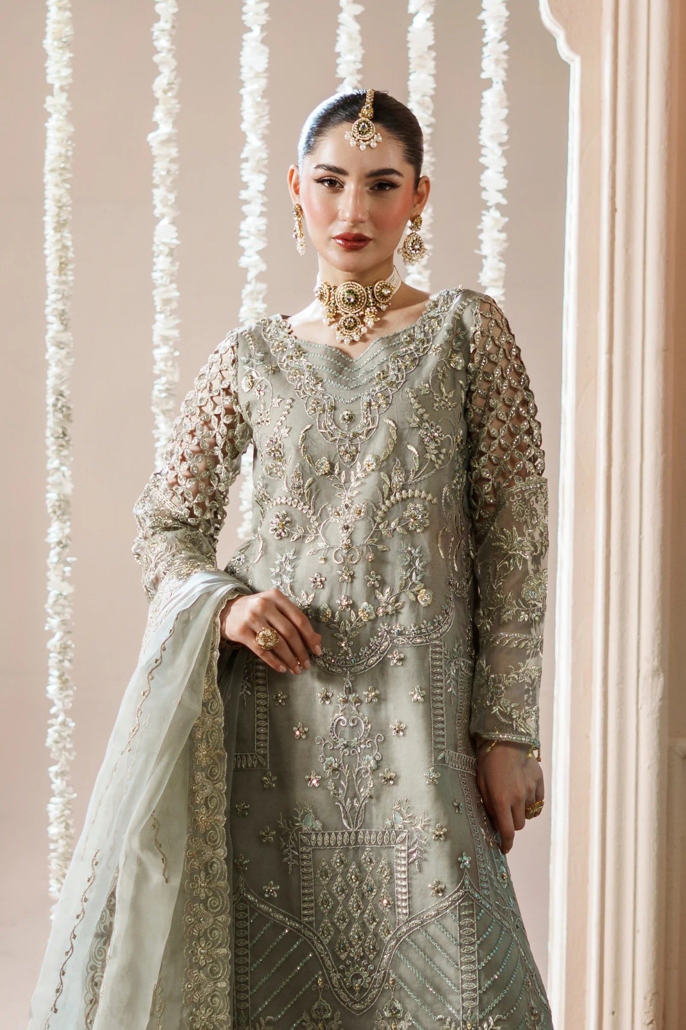 Dastoor By Zebtan Embroidered Luxury Organza Unstitched 3 Piece