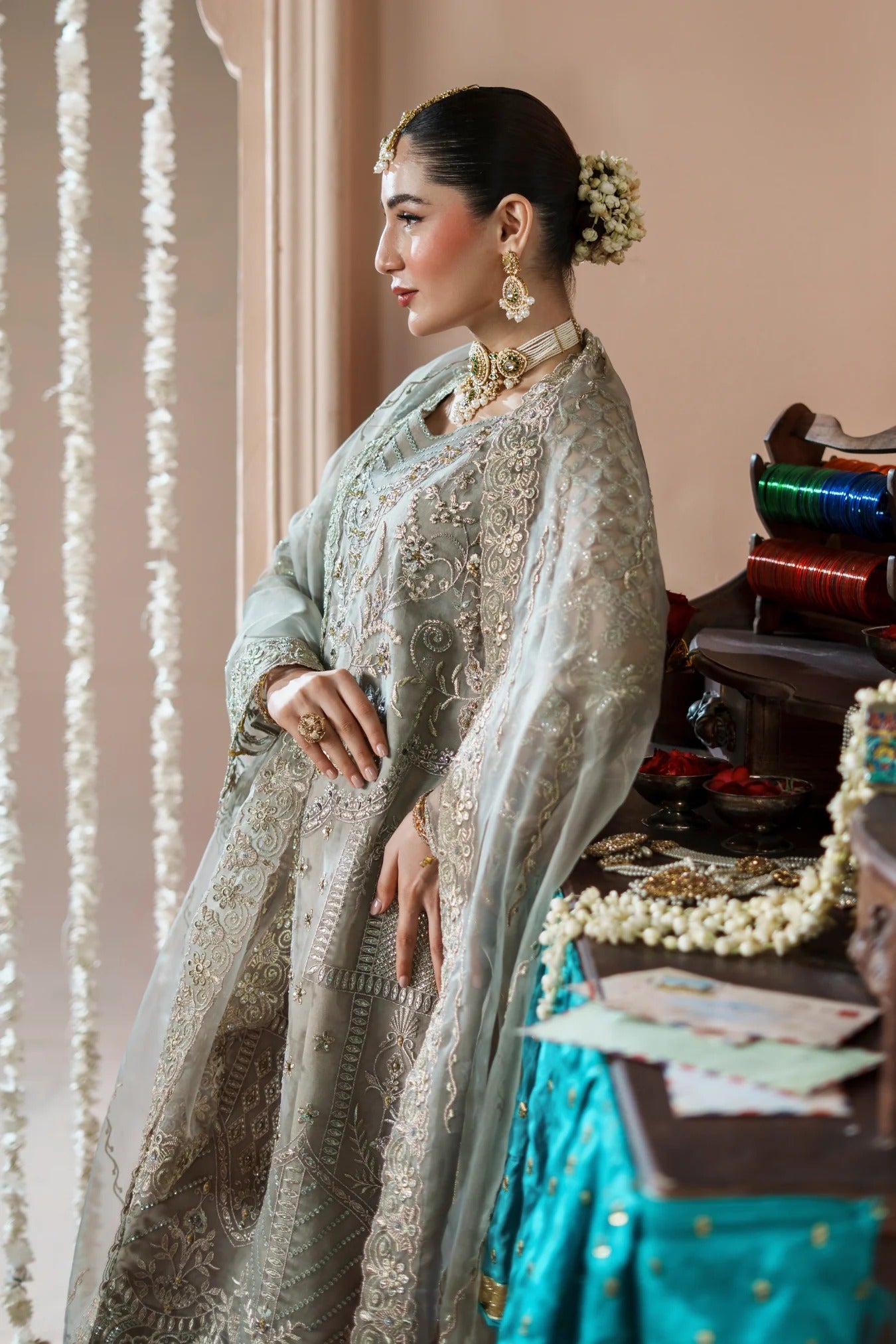 Dastoor By Zebtan Embroidered Luxury Organza Unstitched 3 Piece