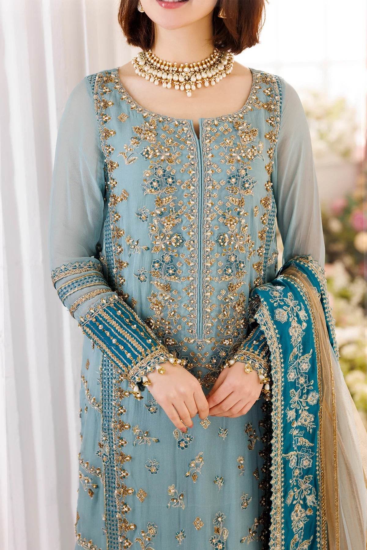Charizma Dastan-E-Jashan Premium Chiffon Unstitched 4pcs - Jotey