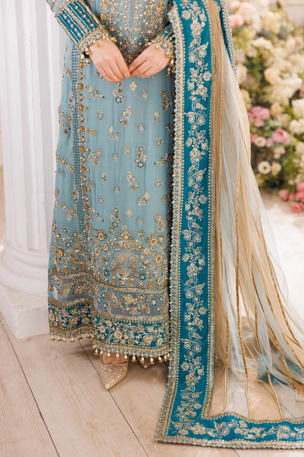 Charizma Dastan-E-Jashan Premium Chiffon Unstitched 4pcs - Jotey