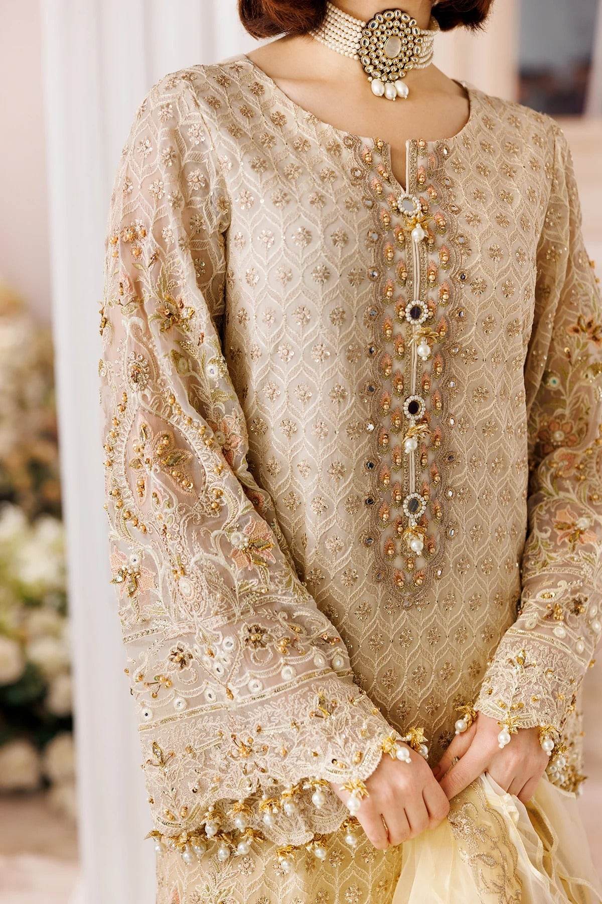 Charizma Dastan-E-Jashan Premium Chiffon Unstitched 4pcs - Jotey