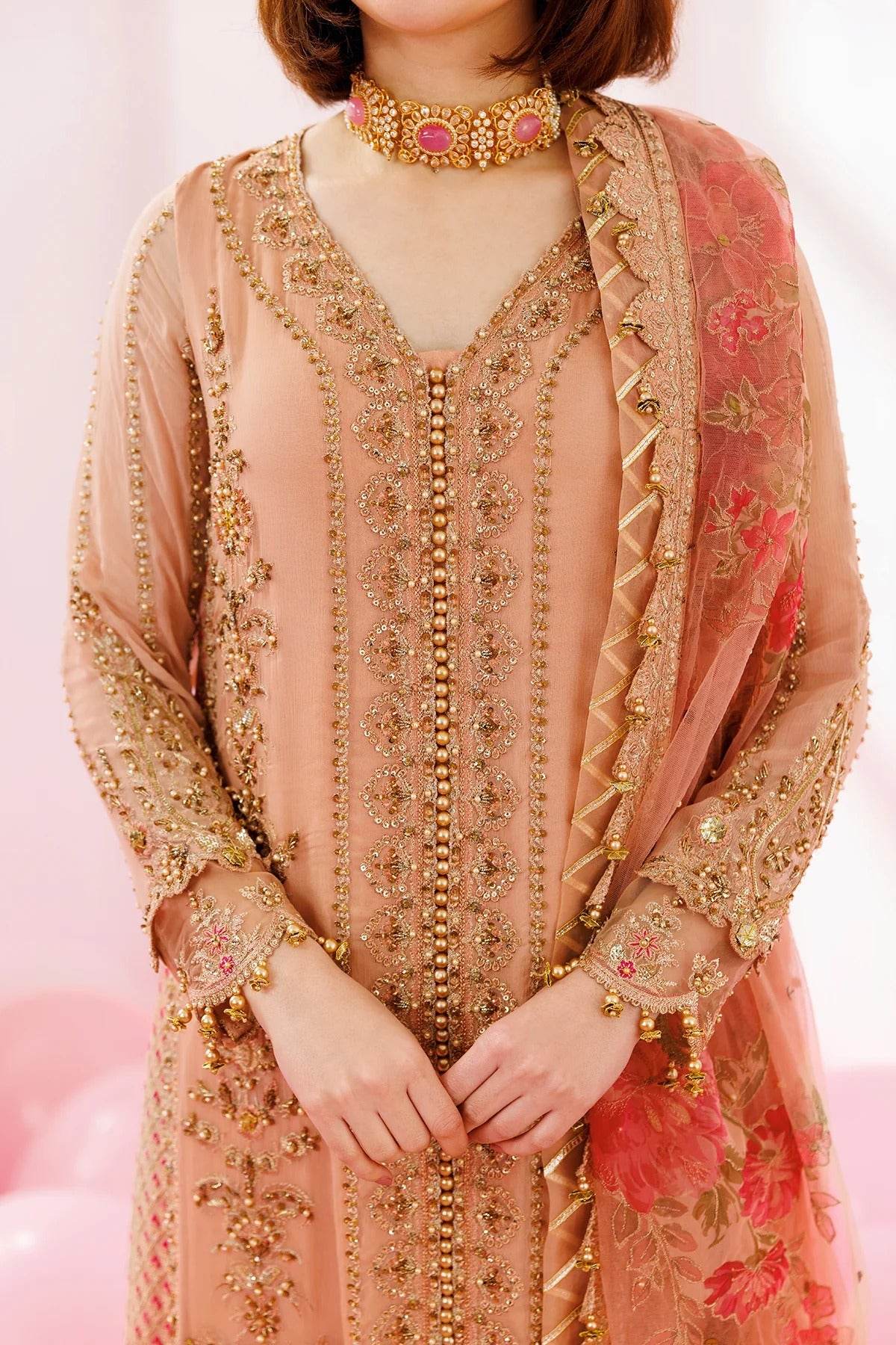Charizma Dastan-E-Jashan Premium Chiffon Unstitched 4pcs - Jotey