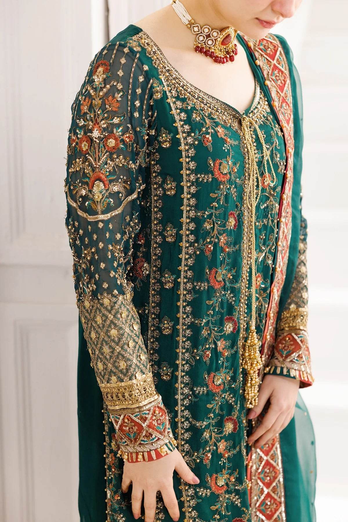 Charizma Dastan-E-Jashan Premium Chiffon Unstitched 4pcs - Jotey