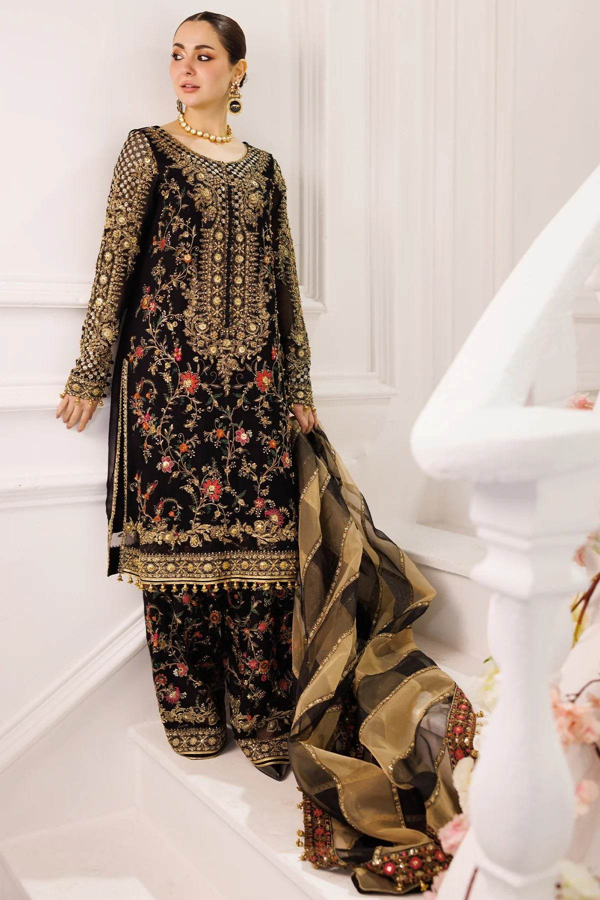 Charizma Dastan-E-Jashan Premium Chiffon Unstitched 4pcs - Jotey
