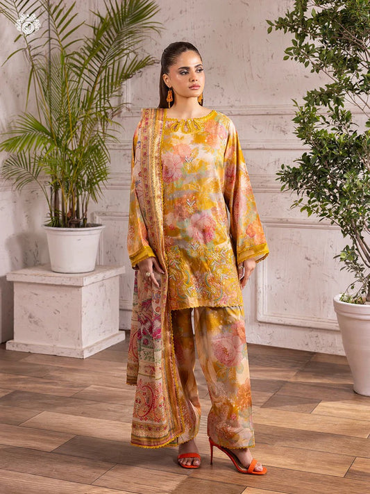 Ziva By Gull Jee Embroidered Digital Printed Lawn Edition'26 Unstitched 3 Piece