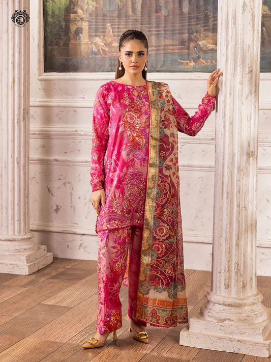 Ziva By Gull Jee Embroidered Digital Printed Lawn Edition'26 Unstitched 3 Piece