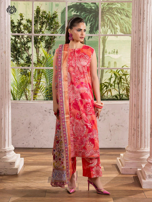 Ziva By Gull Jee Embroidered Digital Printed Lawn Edition'26 Unstitched 3 Piece