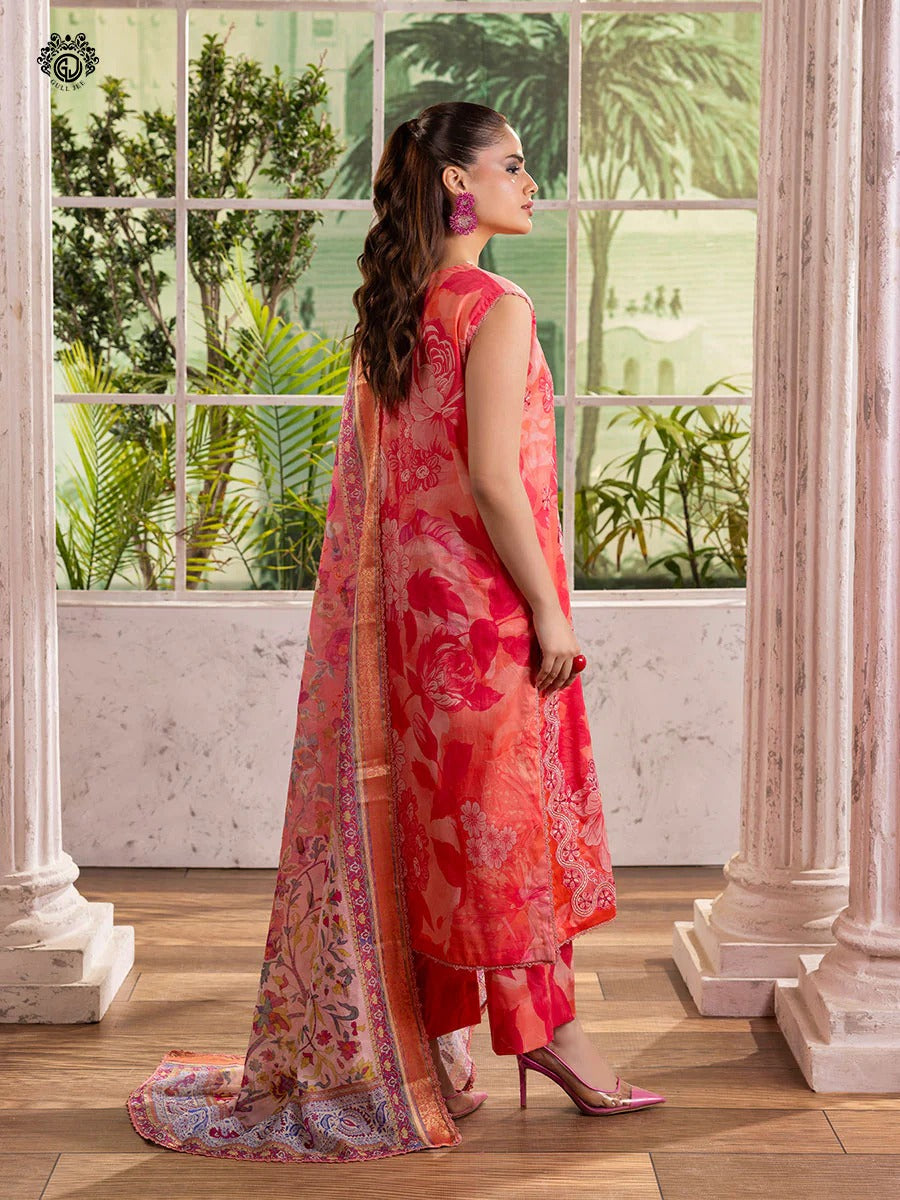 Ziva By Gull Jee Embroidered Digital Printed Lawn Edition'26 Unstitched 3 Piece