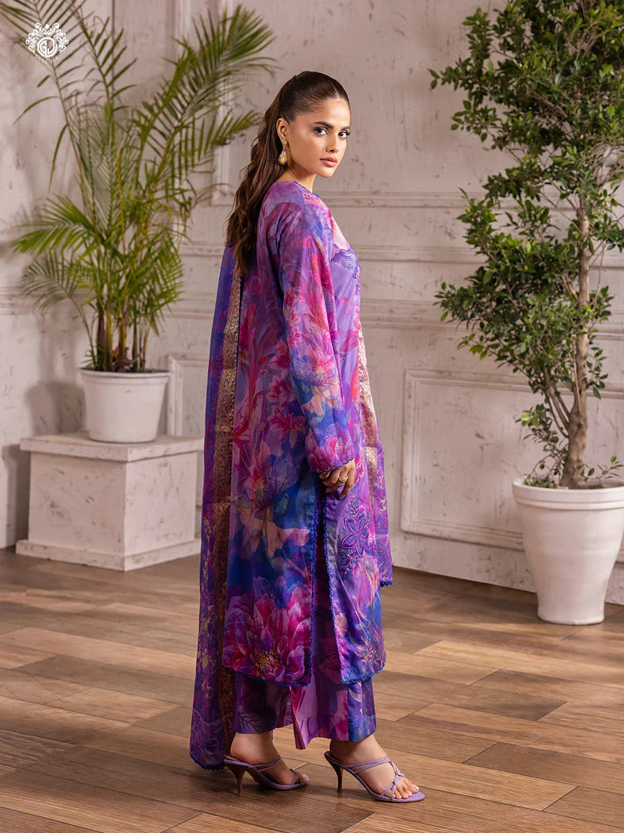 Ziva By Gull Jee Embroidered Digital Printed Lawn Edition'26 Unstitched 3 Piece