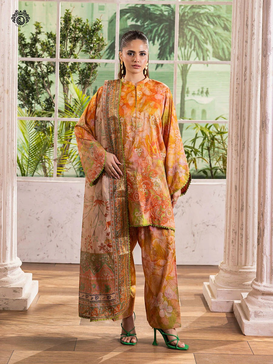 Ziva By Gull Jee Embroidered Digital Printed Lawn Edition'26 Unstitched 3 Piece