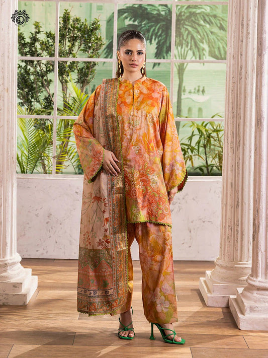 Ziva By Gull Jee Embroidered Digital Printed Lawn Edition'26 Unstitched 3 Piece