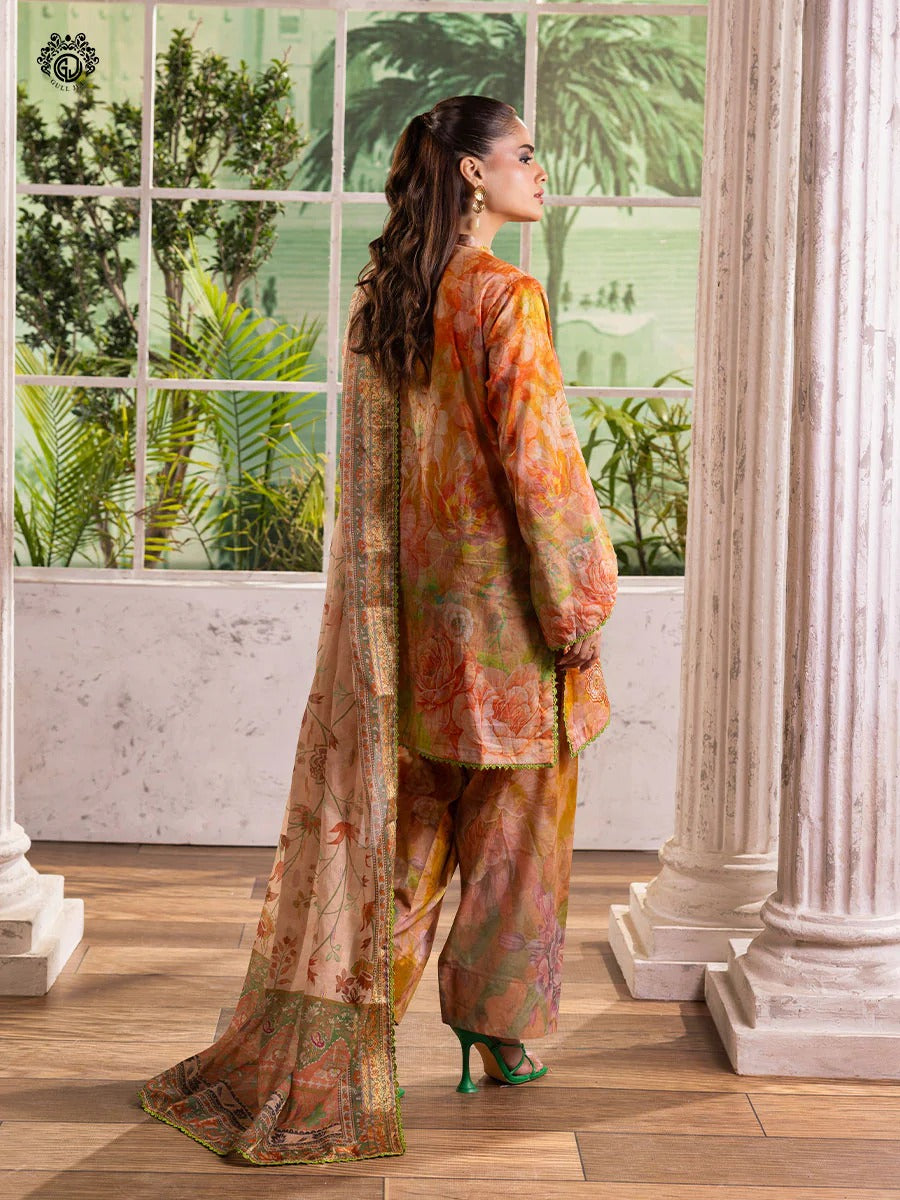 Ziva By Gull Jee Embroidered Digital Printed Lawn Edition'26 Unstitched 3 Piece
