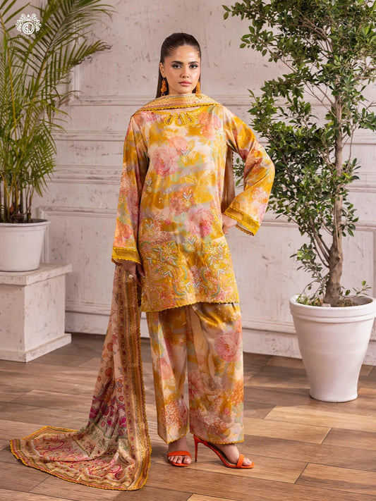 Ziva By Gull Jee Embroidered Digital Printed Lawn Edition'26 Unstitched 3 Piece