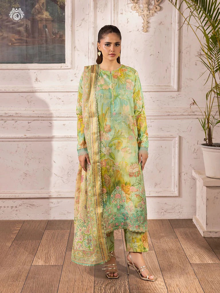 Ziva By Gull Jee Embroidered Digital Printed Lawn Edition'26 Unstitched 3 Piece