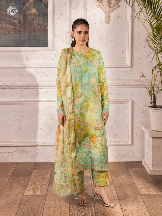 Ziva By Gull Jee Embroidered Digital Printed Lawn Edition'26 Unstitched 3 Piece