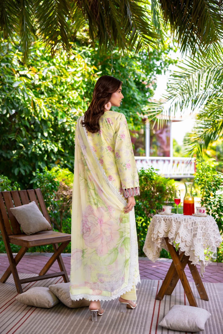 Eshaisha Digital Printed & Embroidered Lawn Unstitched 3Pcs