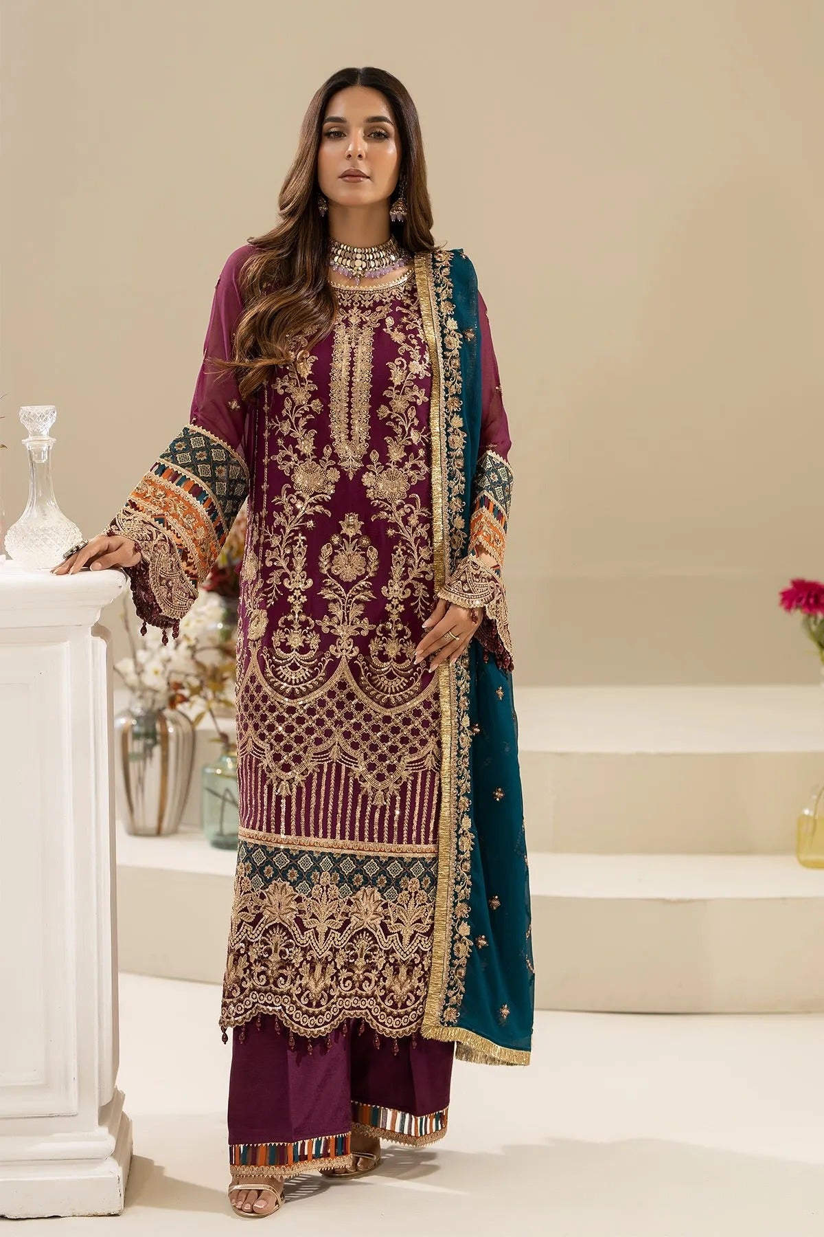 Nisha By Imrozia Embroidered Eid'26 Luxury Chiffon Unstitched 3 Piece