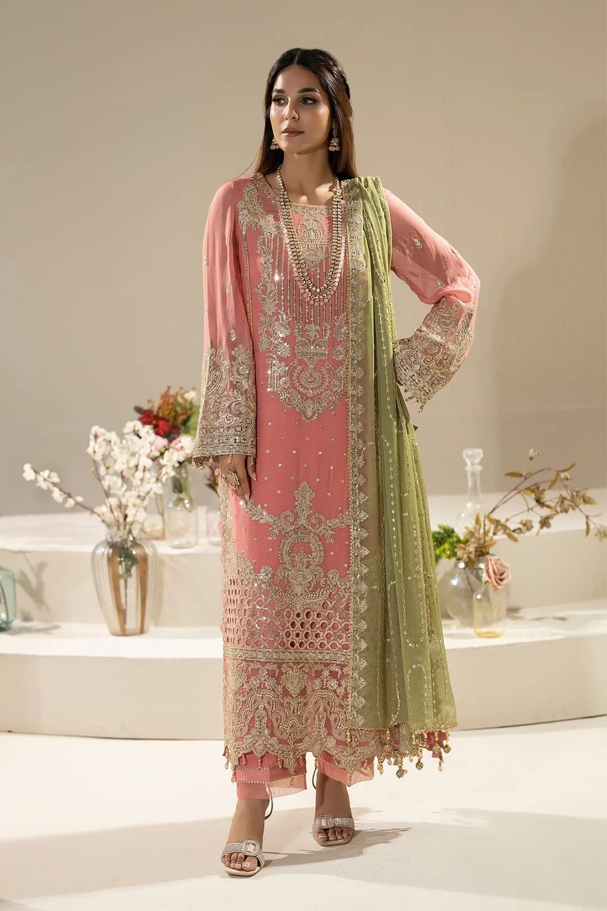 Nisha By Imrozia Embroidered Eid'26 Luxury Chiffon Unstitched 3 Piece