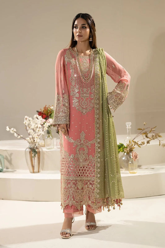 Nisha By Imrozia Embroidered Eid'26 Luxury Chiffon Unstitched 3 Piece