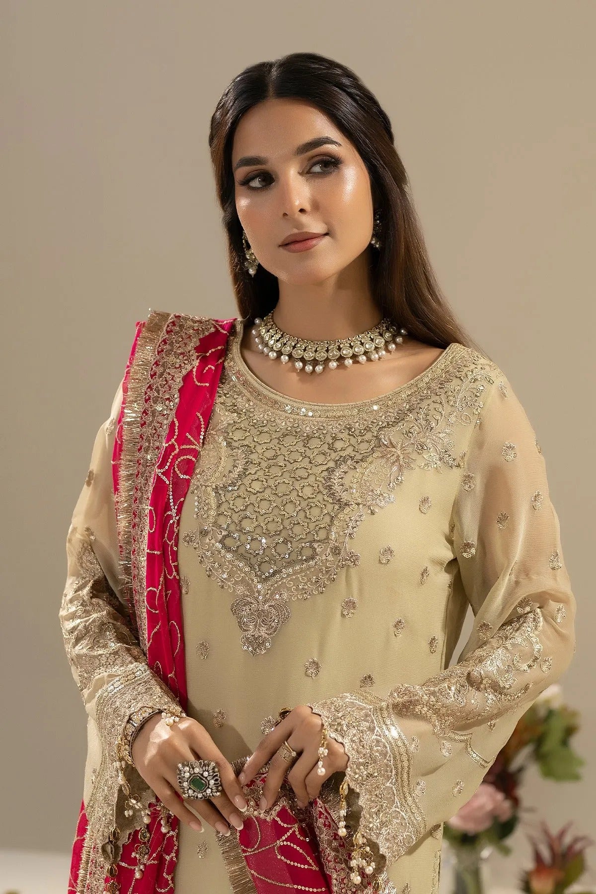 Nisha By Imrozia Embroidered Eid'26 Luxury Chiffon Unstitched 3 Piece
