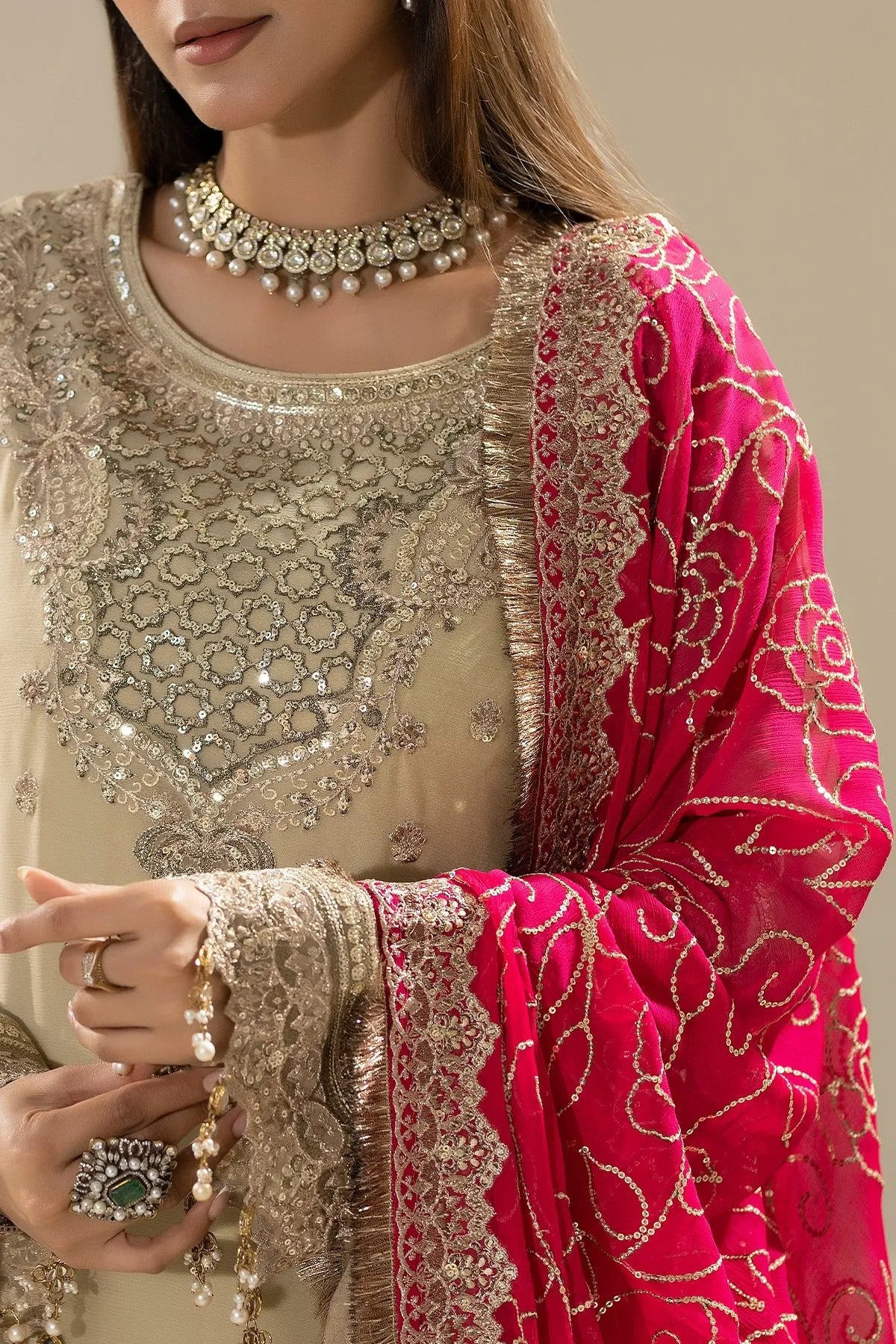 Nisha By Imrozia Embroidered Eid'26 Luxury Chiffon Unstitched 3 Piece