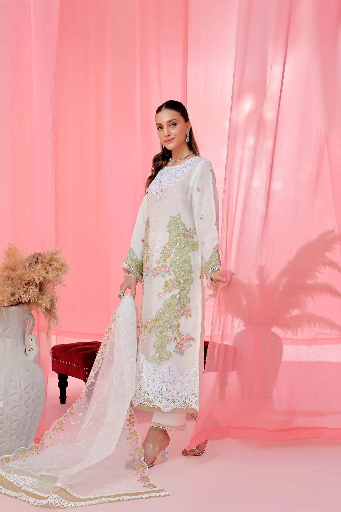 Noori By Guzel Embroidered Organza Stitched 3pcs