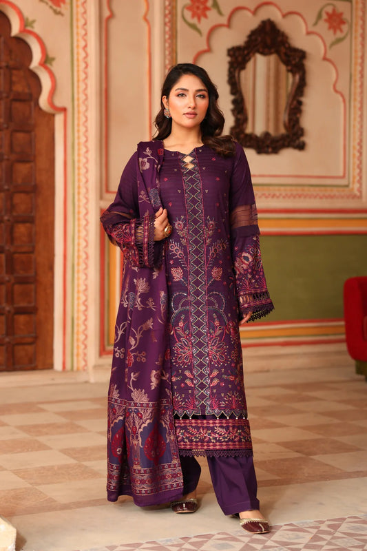 Nashfa by Johra Embroidered Jecquard Lawn Unstitched 3Pcs