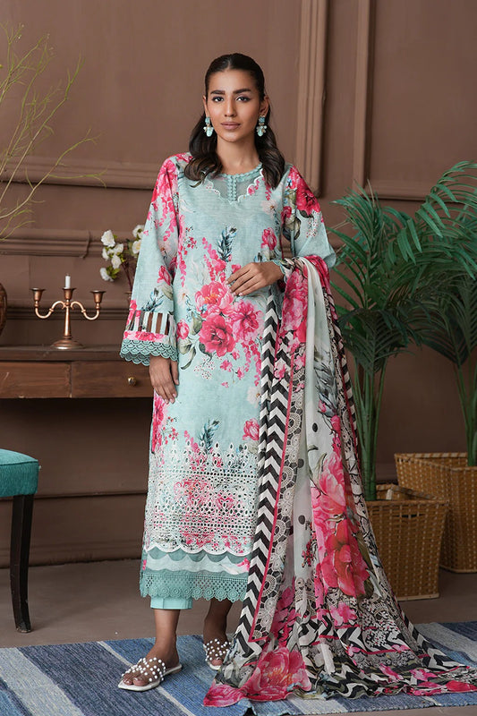 Shahzeen By Johra Embroidered Chikankari Printed Lawn Unstitched 3Pcs