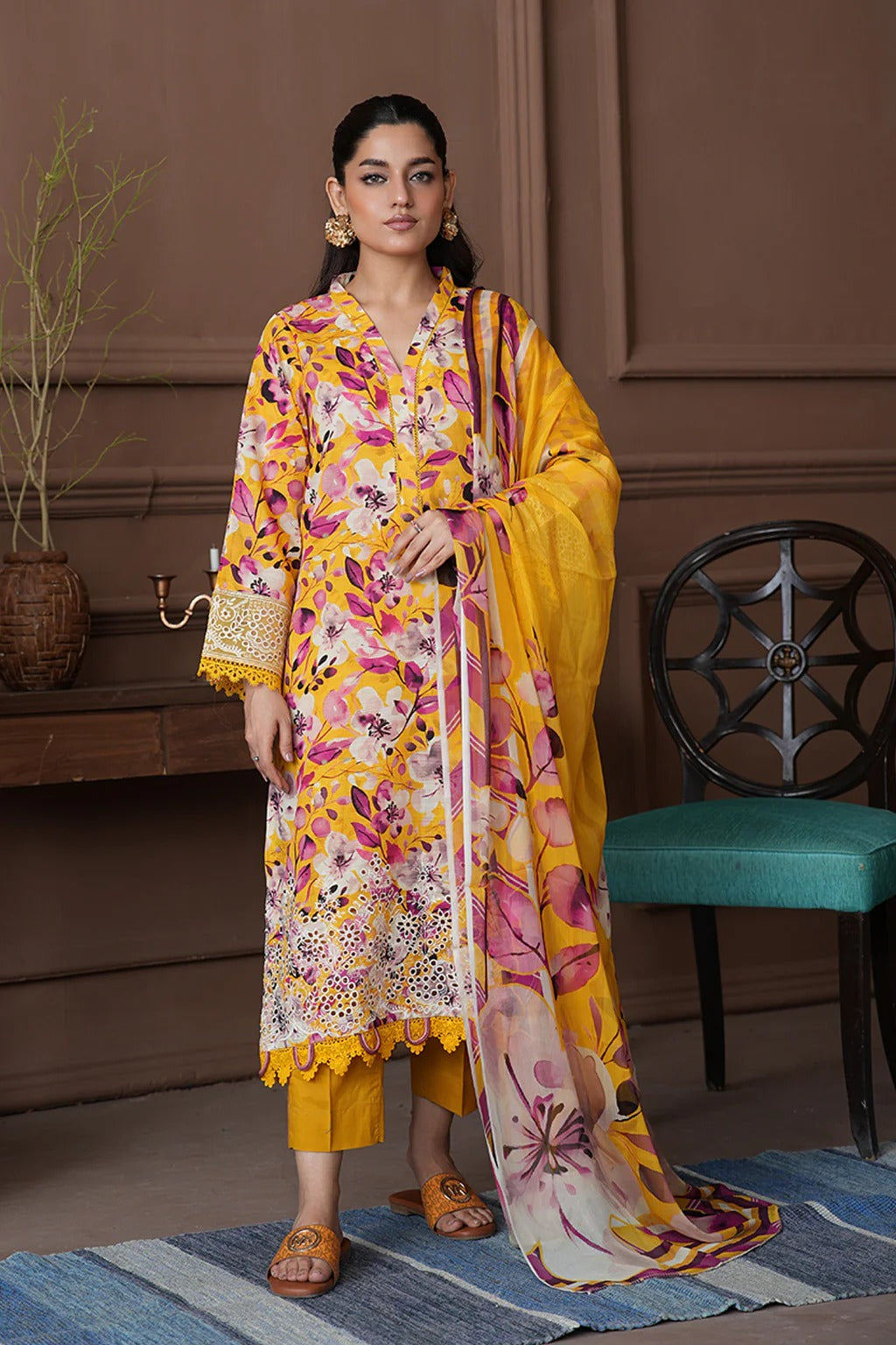 Shahzeen By Johra Embroidered Chikankari Printed Lawn Unstitched 3Pcs