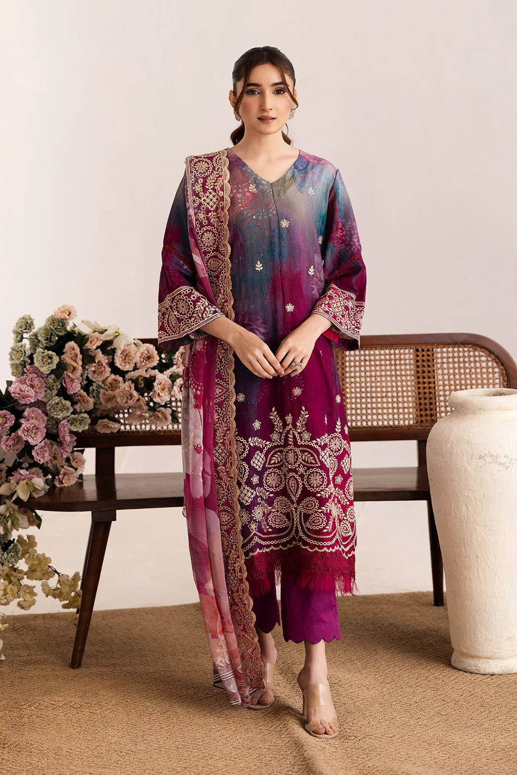 Sameel by Johra Embroidered Printed Bana Dora Lawn Unstitched 3Pcs