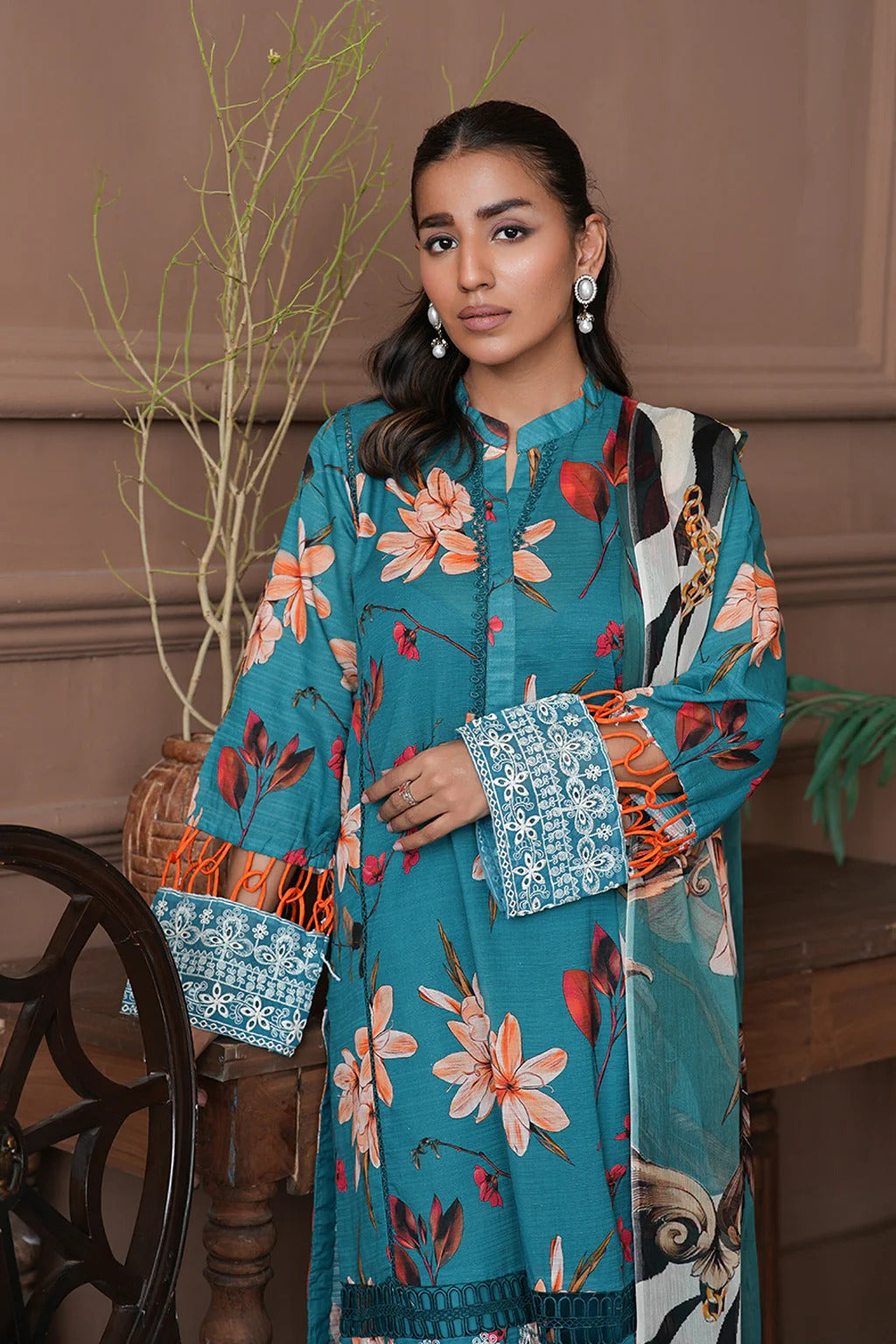 Shahzeen By Johra Embroidered Chikankari Printed Lawn Unstitched 3Pcs