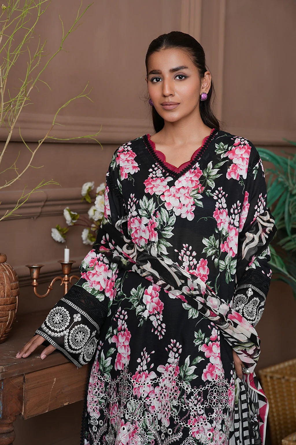 Shahzeen By Johra Embroidered Chikankari Printed Lawn Unstitched 3Pcs