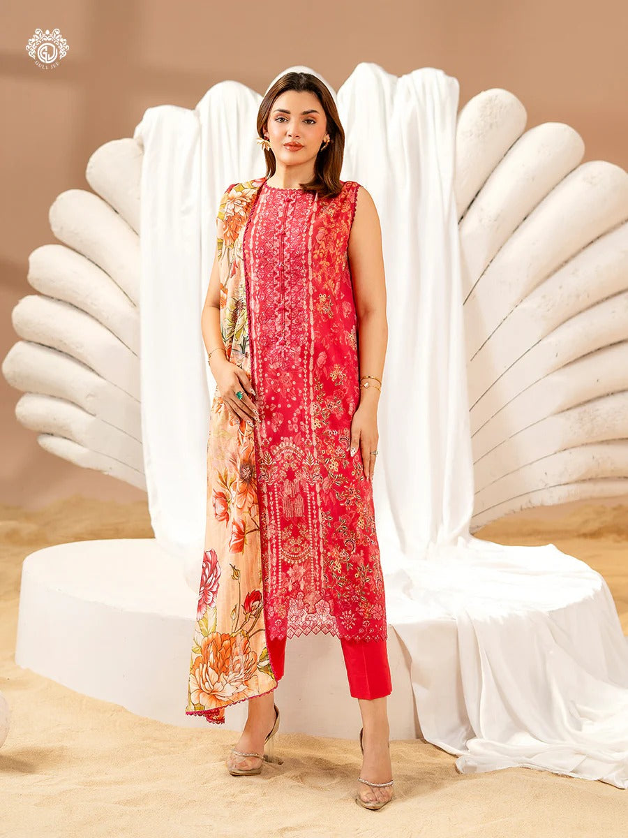 Gullbano By Gull Jee Embroidered Digital Printed Lawn Unstitched 3 Piece