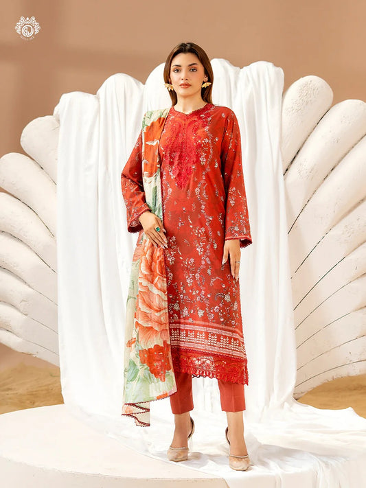 Gullbano By Gull Jee Embroidered Digital Printed Lawn Unstitched 3 Piece