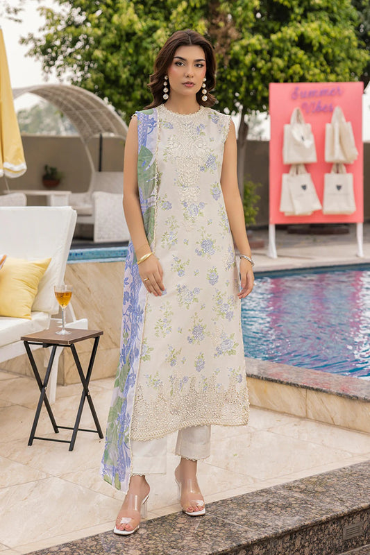 Mojito by Saad Sheikh Embroidered with Boring and Printed Lawn Unstitched 3Pcs