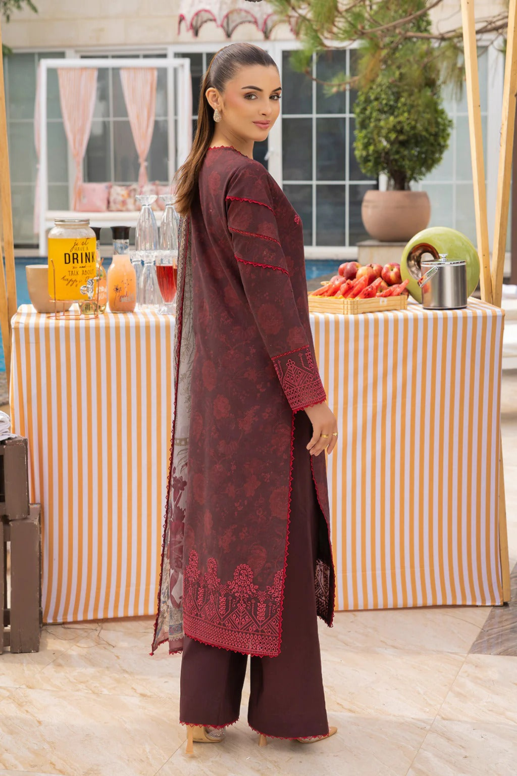 Mojito by Saad Sheikh Embroidered with Boring and Printed Lawn Unstitched 3Pcs