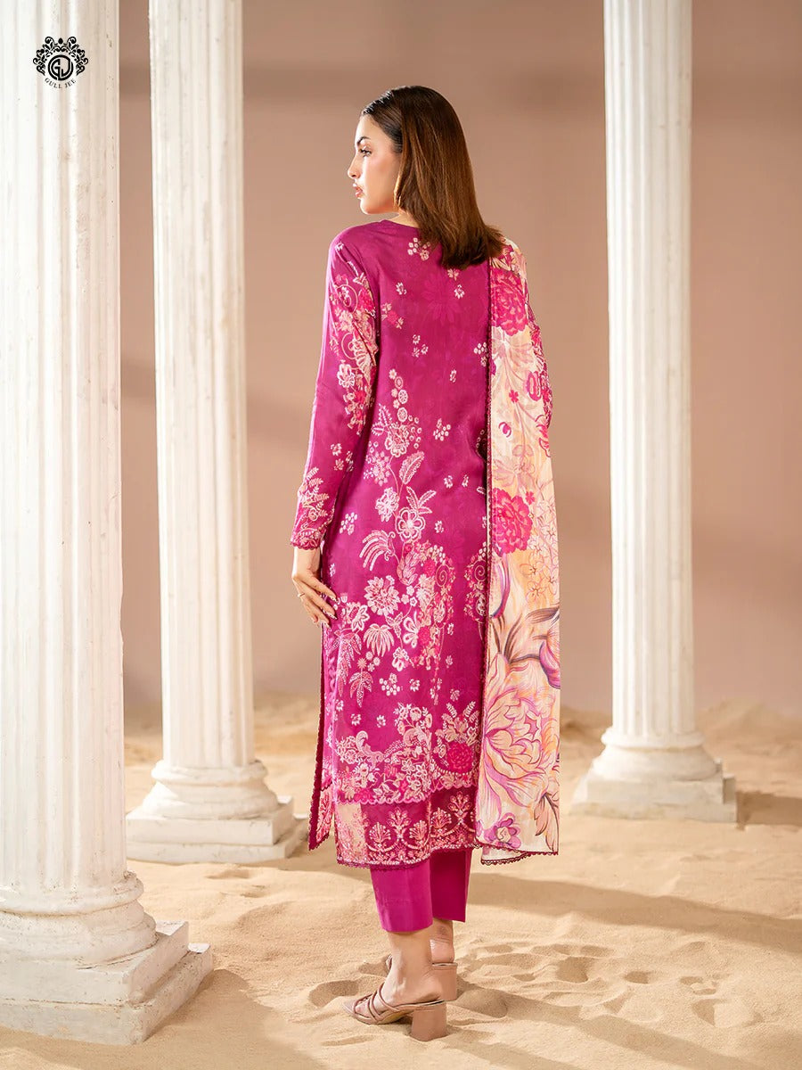 Gullbano By Gull Jee Embroidered Digital Printed Lawn Unstitched 3 Piece