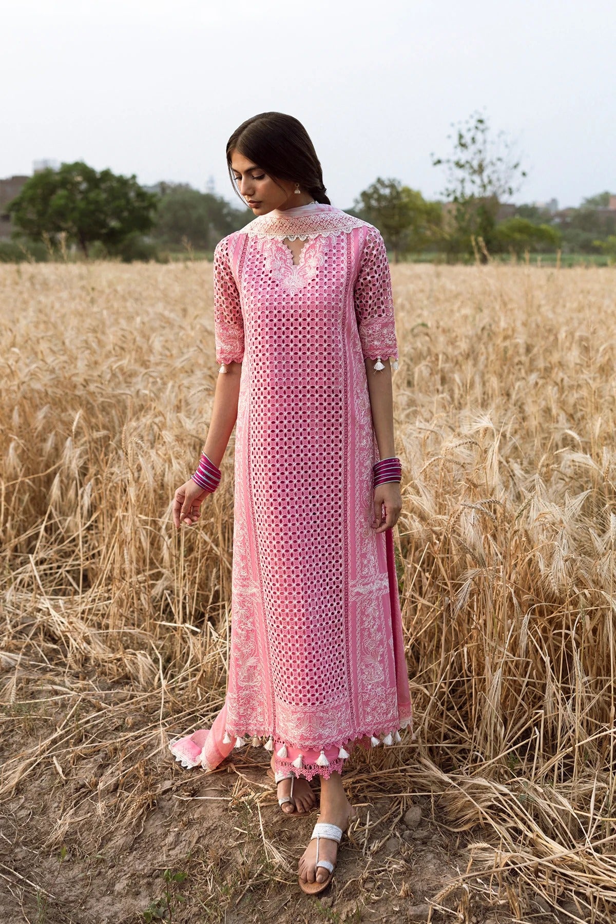 AFROZEH Mulaqaat Embroidered Printed Lawn Unstitched 3pcs